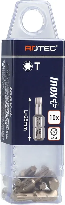 SCHROEFBIT INOX+, C6.3, T 20X25