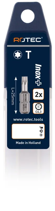 SCHROEFBIT INOX+, C6.3 T 20X25