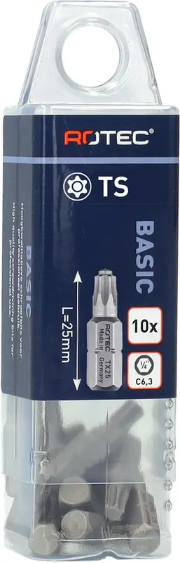 SCHROEFBIT MET STIFT, C6.3, T20SX25 VERPAKT PER 10 / VOLGENS
