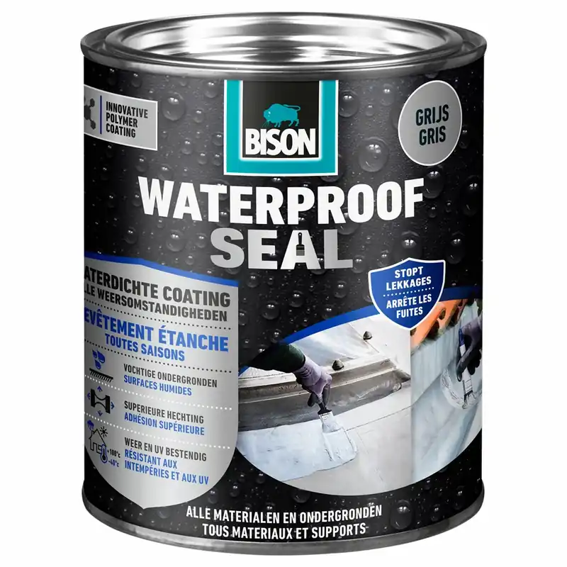 BISON WATERPROOF SEAL GRIJS BLIK 1 KG NL/FR
