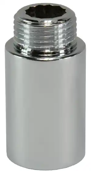 KRAANVERLENGKOPPELING 1/2 X 40MM CHROOM