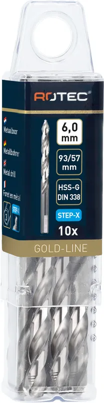 HSS-G SPIRAALBOOR 'STEP-X', DIN 338, ø2,0