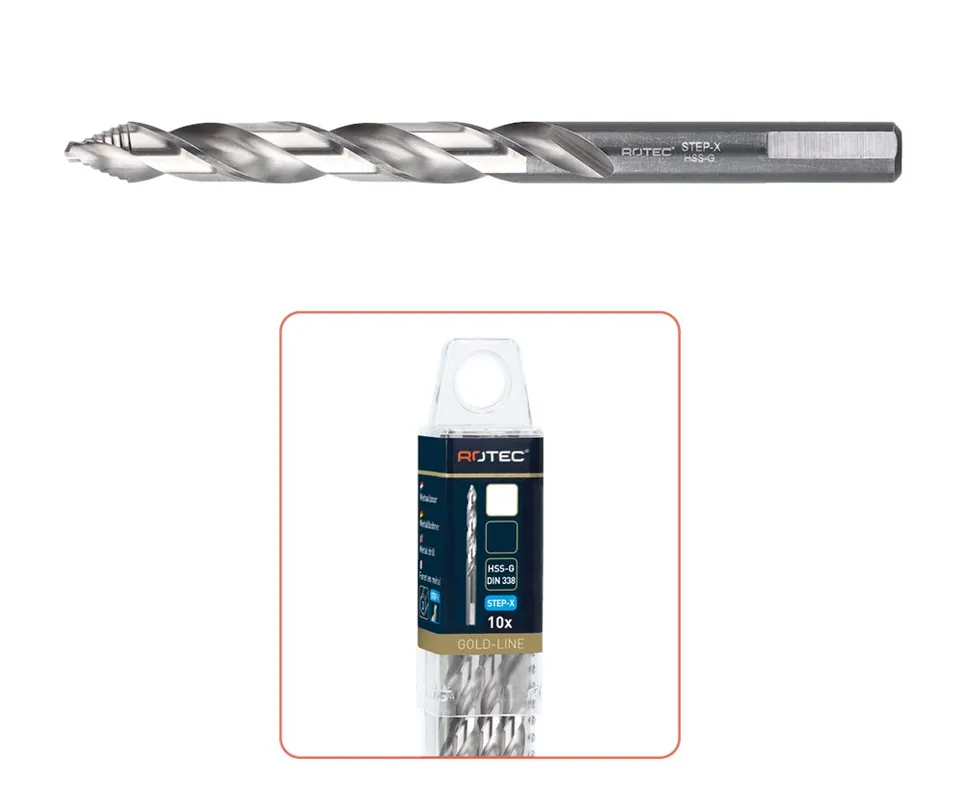 HSS-G SPIRAALBOOR 'STEP-X', DIN 338, ø11,0
