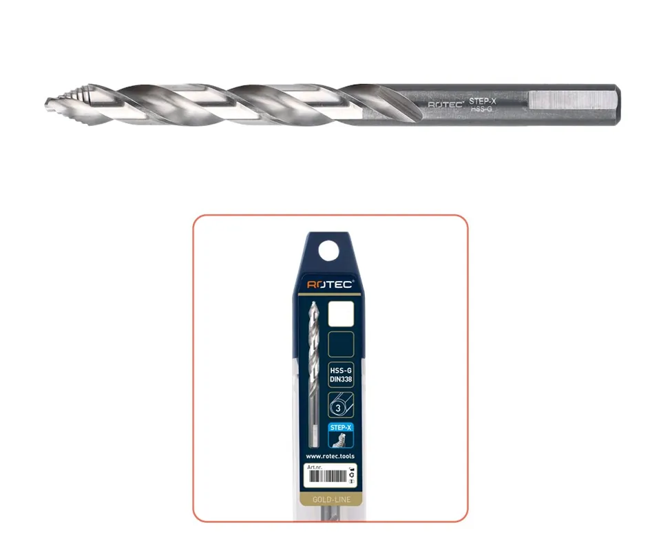 HSS-G SPIRAALBOOR 'STEP-X', DIN 338, ø13,0