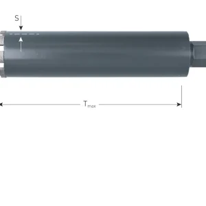 DIAMANTBOOR GRIJS, DROOG, 1.1/4", 9 SEGM., ø122X300