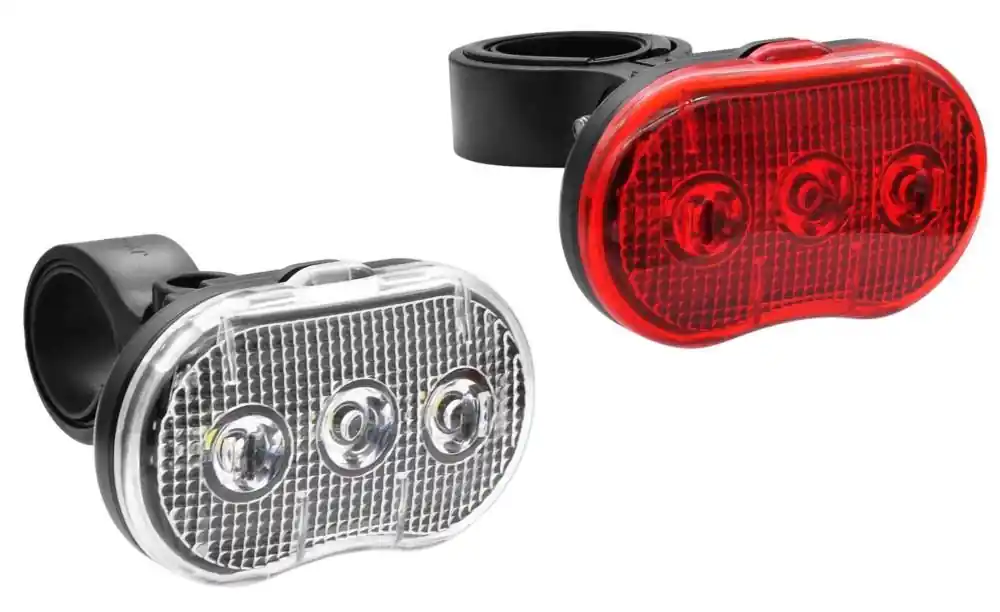 FIETSVERLICHTING SET BIKELIGHT 2-DELIG - ROOD EN WIT