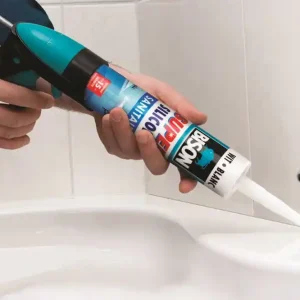 BISON SUPER SILICONE SANITAIR WIT KOKER 300 ML NL/FR