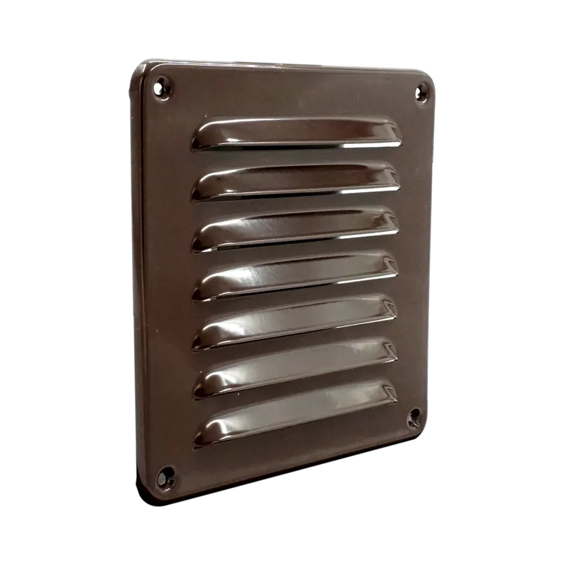 SCHOEPENROOSTER, ALUMINIUM - BRUIN - LUCHTDOORLAAT 43