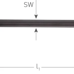 ATHLET KOEVOET, ZWART, ZESKANT 18MM, L=400