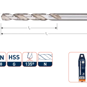 HSS-G SPIRAALBOOR, DIN338, TYPE N, OPTI-LINE, ø4,5