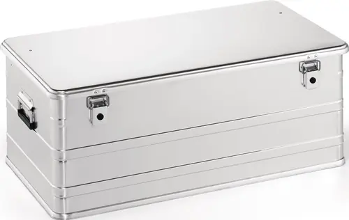 ALUMINIUM BOX L902XB495XH367MM 140 L MET KLAPHENDELSLUITING MET GATEN