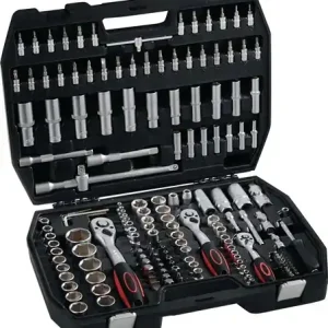 DOPSLEUTELSET 171-DELIG 1/4 + 3/8 + 1/2INCH SLEUTELWIJDTES 4-32MM AANTAL TANDE