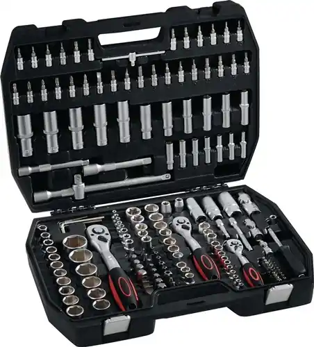 DOPSLEUTELSET 171-DELIG 1/4 + 3/8 + 1/2INCH SLEUTELWIJDTES 4-32MM AANTAL TANDE