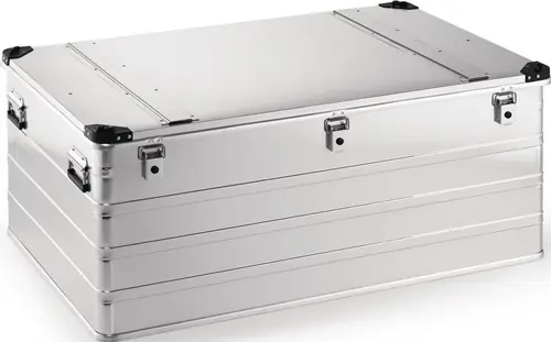 ALUMINIUM BOX L1192XB790XH515MM 415 L MET KLAPDEKSEL EN STAPELHOEKEN