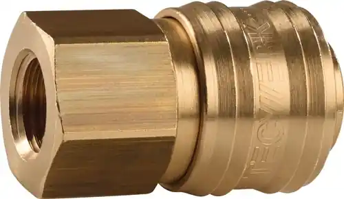 SNELKOPPELING DN 7,2, BINNENSCHROEFDRAAD MESSING BLANK SCHROEFDRAAD G 1/2 INCH 1