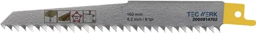RECIPROZAAGBLAD LENGTE 225 MM BREEDTE 19 MM TANDVERDELING TPI 6 4,2 MM GEFREESD,