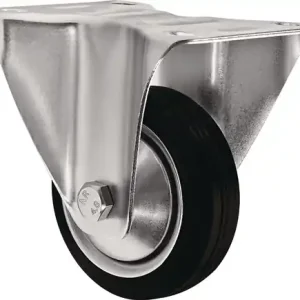 BOKWIEL WIEL D. 100MM DRAAGVERMOGEN 75KG MASSIEF RUBBER PLAAT L105XB80MM TW
