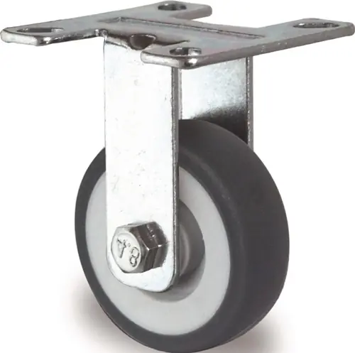 BOKWIEL 75MM 75KG MASSIEF RUBBER GLIJLAGER 67 X 60MM TECWERK
