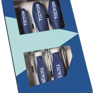 SCHROEVENDRAAIERSET 6-DELIG TORX® MEERCOMPONENTENGREPEN RONDE KLING TECWERK