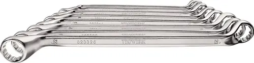 DUBBELE-RINGSLEUTELSET 8-DELIG SLEUTELWIJDTE 6-22 MM DIEP GEBOGEN TECWERK