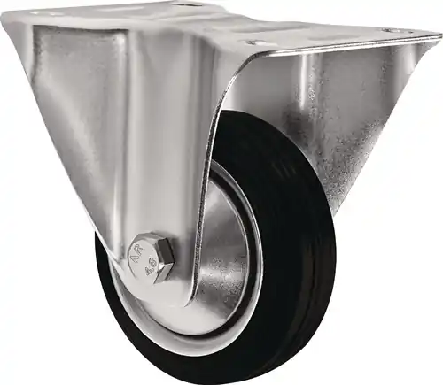 BOKWIEL WIEL D. 200MM DRAAGVERMOGEN 205KG MASSIEF RUBBER PLAAT L135XB110MM TW