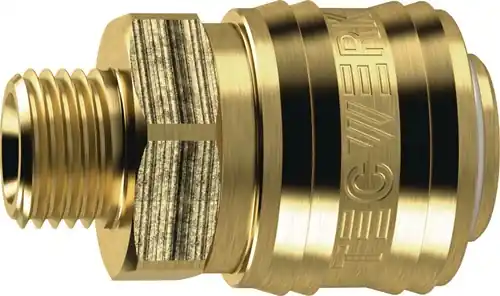 SNELKOPPELING DN 7,2, BUITENSCHROEFDRAAD MESSING BLANK SCHROEFDRAAD G 1/4 INCH 1