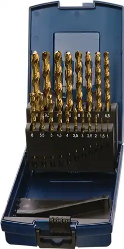 SPIRAALBORENSET DIN 338 TYPE N NOMINALE-D. 1-5,9X0,1 MM HSS TIN 50 DELIG KUNSTST