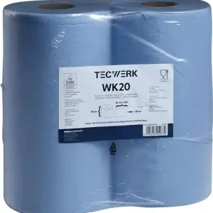 POETSDOEK WK 20 CA. L380XB360MM BLAUW 2-LAAGS, VEEL VOLUME IN DE HAND TECWERK