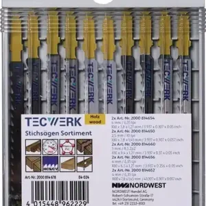DECOUPEERZAAG-ASSORTIMENT 10-DELIG VOOR HOUT TECWERK