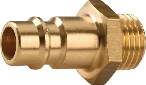 STEEKNIPPEL MESSING BLANK STEKKER DN 7,2 BUITENSCHROEFDRAAD G 3/8 INCH TECWERK