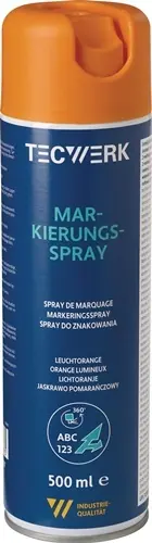 MARKERINGSSPRAY LICHTGEVEND ORANJE 500 ML SPUITBUS TECWERK