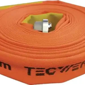 BOUW-/INDUSTRIESLANG BINNEN-D. 75 MM LENGTE 20 M LICHTGEVEND ORANJE WIEL TECWERK
