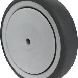 RESERVE-WIEL WIEL D. 100MM DRAAGVERMOGEN 100KG RUBBER GRIJS AS-D. 8MM NAAFLEN