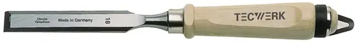 STEEKBEITEL SNEDEBREEDTE 16 MM MET KLEM HEFT VAN WIT BEUKENHOUT ULM VORM CHROOM-