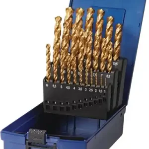 SPIRAALBOREN-SET DIN 338 TYPE UNI NOMINALE-Ø 1-13X0,5 MM HSS-CO TIN 25-DELIG KUN