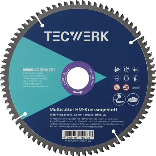 TAFEL-/VERSTEKCIRKELZAAGBLAD BUITEN-Ø 254 MM AANTAL TANDEN 60 HLTCG GAT 30 MM SN