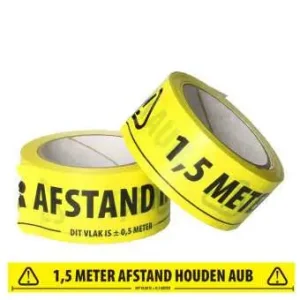 TAPE - 1,5 METER AFSTAND HOUDEN