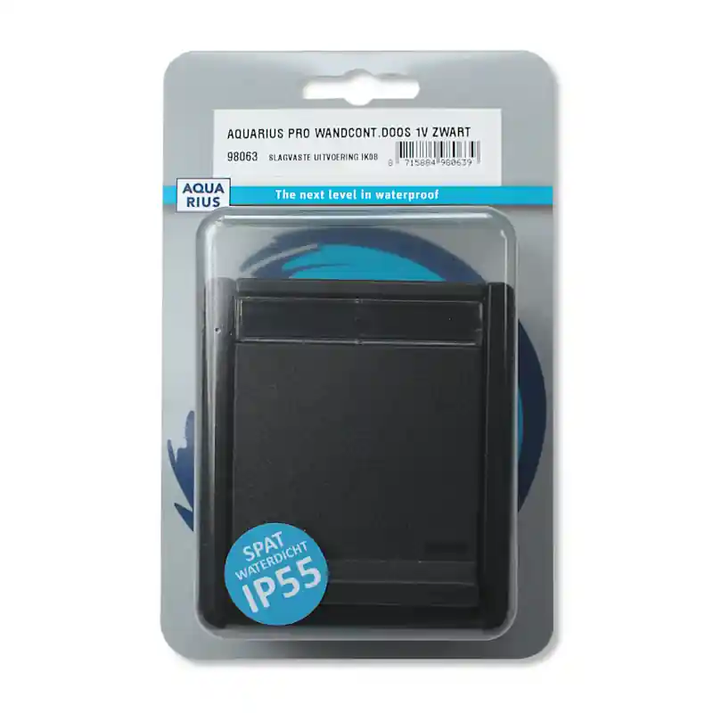 AQUARIUS PRO WANDCONT.DOOS 1V ZWART