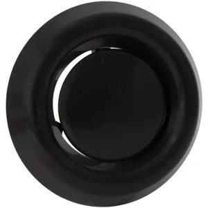 AFZUIGVENTIEL MET KLEMMEN ø100/125MM ZWART