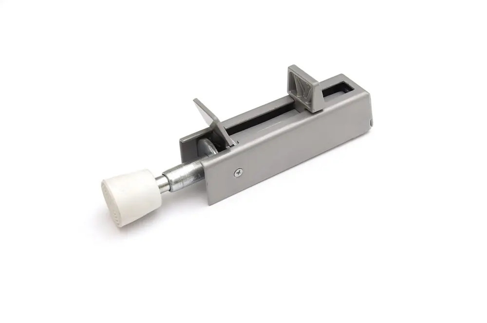 DVZ VZ12230SE / DEURVASTZETTER VOETSTIFT 122X30MM ZILVERGRYS