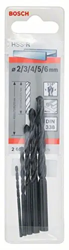 5-DELIGE METAALBORENSET HSS-R, DIN 338 2; 3; 4; 5; 6 MM 5ST