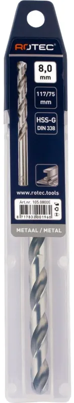 ROTEC METAALBOOR HSS-G 1.0 MM METAALBOREN DIN338