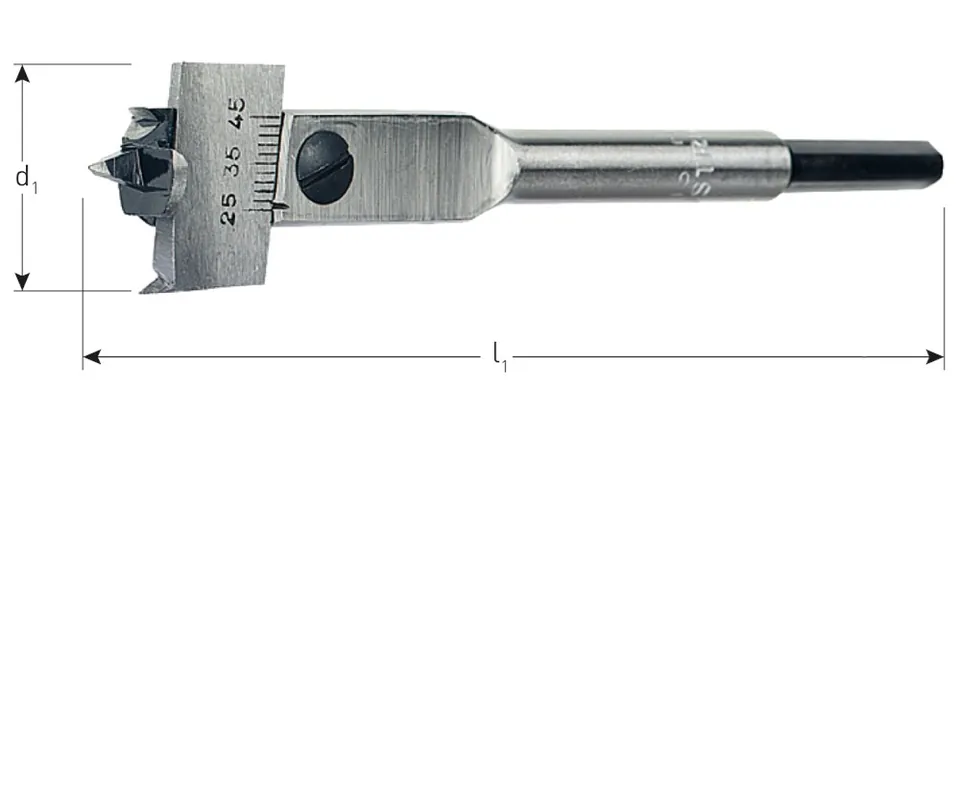 VERSTELBARE SPEEDBOOR, L=128, ø15-45