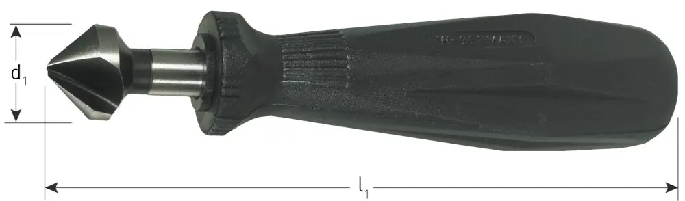 HSS-G VERZINKFREES 90°, DIN 335C, MET HANDVAT, ø20,5