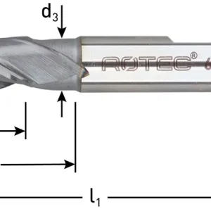 HSS-E UNIVERSEELFREES, DIN 884, KORT, ALCRN-GECOAT, ø4