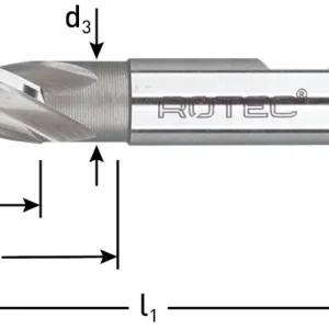 HSS-E VINGERFREES, DIN 844, KORT, ONGECOAT, ø30