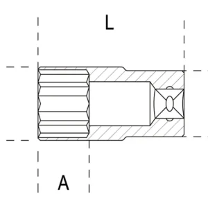 BETA 920BL 17-DOPSLEUTELS TWAALFKANT, LANGE