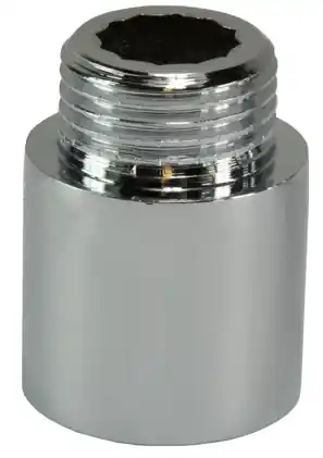 KRAANVERLENGKOPPELING 1/2 X 25MM CHROOM