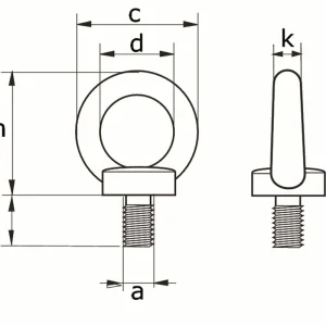 RINGSCHROEF M12 VERZONKEN TYPE 580 (OOGBOUT)
