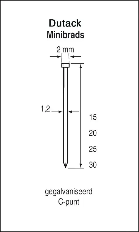 MINIBRAD SKN12 CNK 30 MM DOOS 5MILLE